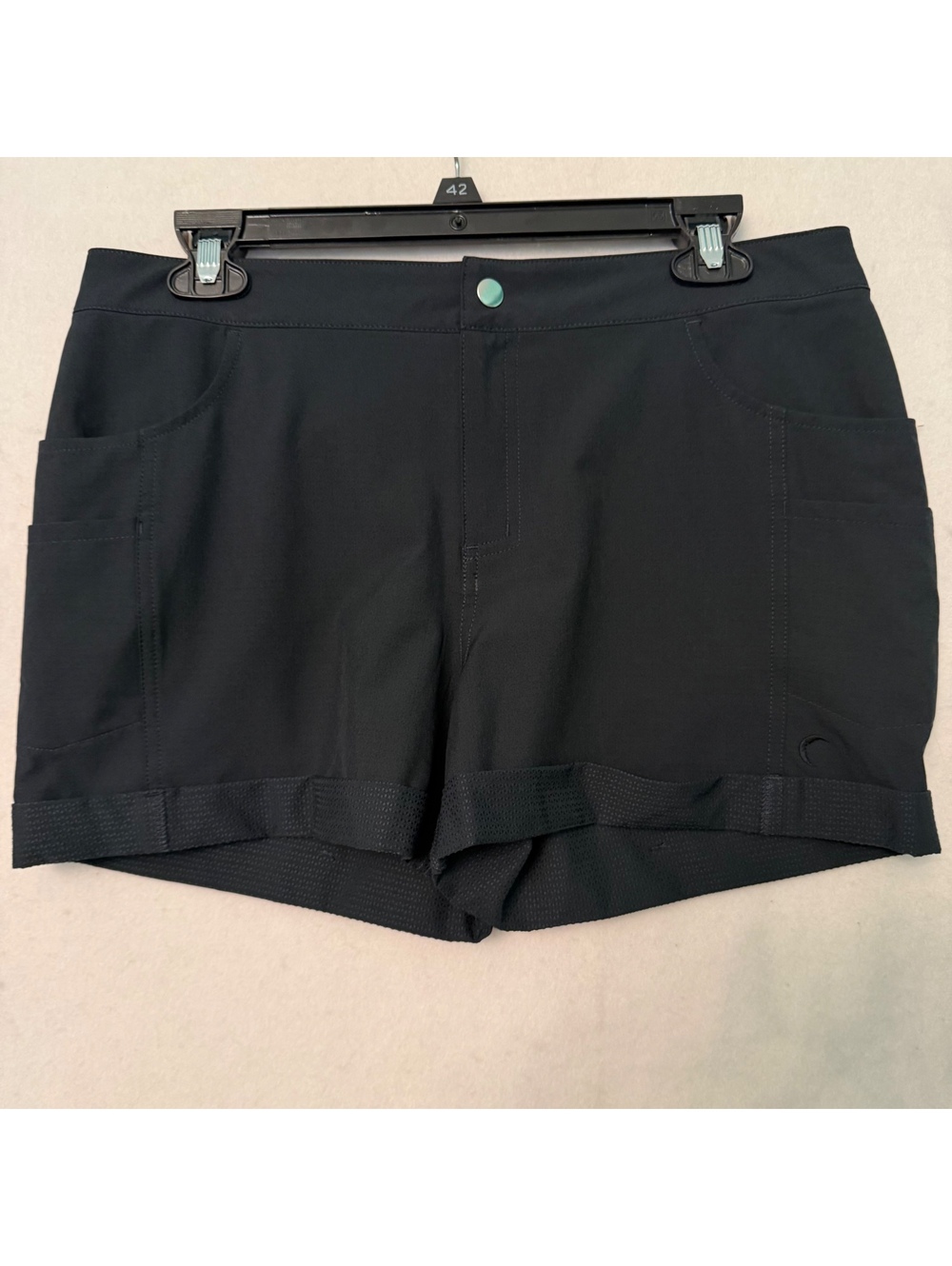 Zyia Active Not Just A Trail Shorts Black Women's Large Outdoor Stretch Hiking